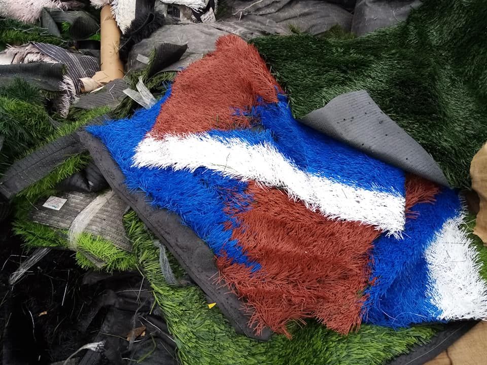 Çim halı parçaları
