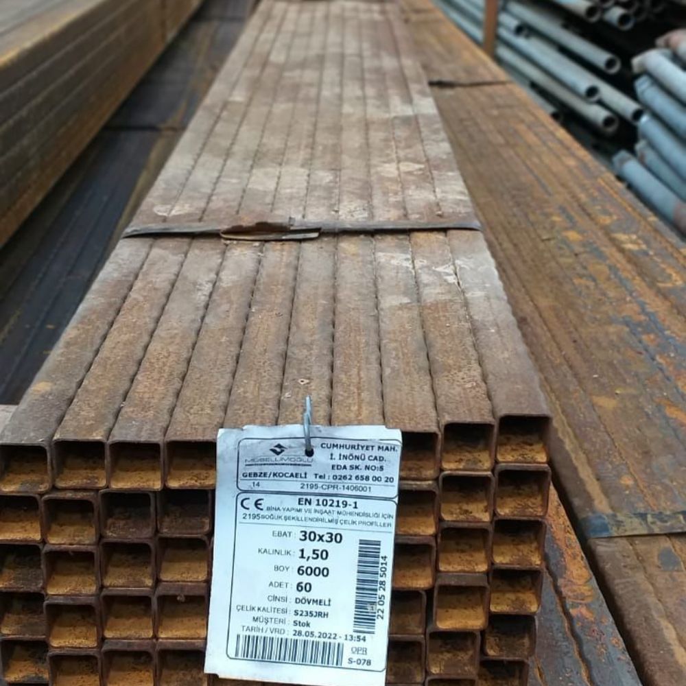 40X40-30X30 15MM 6 METRE STOKLARIMIZDA - hurdapazari.com